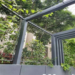 Eyelet Ends 304 Ferrule Flexible X Tend Stainless Steel Wire Rope Mesh Net