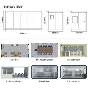 Fast Assembly Connected Column and Beam Container House Affordable for Bedroom