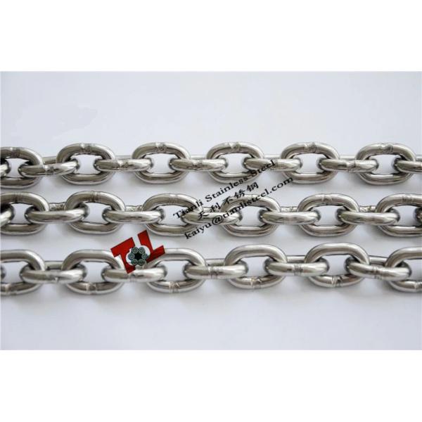 304 316 Stainless Steel DIN766 Short Link Chain 9mm smooth polished surface