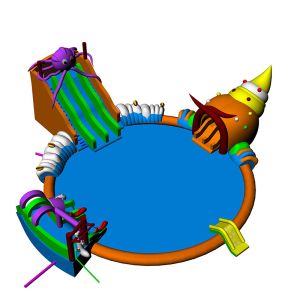 20m Giant Portable Inflatable Water Park Slide With Pool For Commercial Use