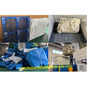 600 Model Single Shaft Shredder Machine For Plastic Film Fabric Waste Recycling