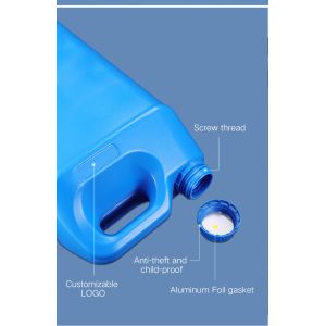 40% PCR Added 1L HDPE Square Barrel Plastic Bucket Jerry Can for Oil Drum from