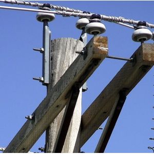 ANSI/IEEE Std C135.22. Hot DIP Galvanized Pole Top Pin with 1-3/8" Nylon Lead