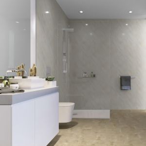 China Interior Waterproof PVC Wall Panels Polished Waterproof 3D Wall Panels on sale