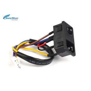 18awg JST VHR-4 Power Cord Cable 220v C14 PVC Jacket With Switch Telecommunicati