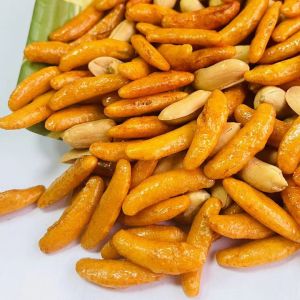 Plain Persimmon Japanese Chilli Rice Crackers Crunchy Texture