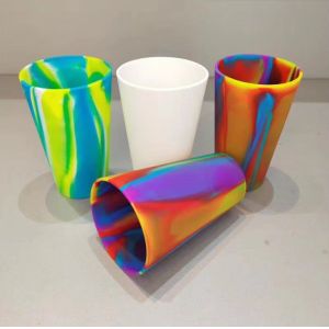 Silicone Cup BPA Free Mixed Color Collapsible Unbreakable Drinking Cup for