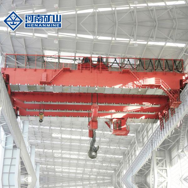 Quality Heavy Capacity 75/20 with Main and Auxiliary hook Double Girder Overhead Foundry Crane Price for Warehouse Using wholesale