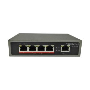 POE-S1004F(4FE+1FE)_4 Port 10/100Mbps IEEE802.3af/at PoE Switch with 65W