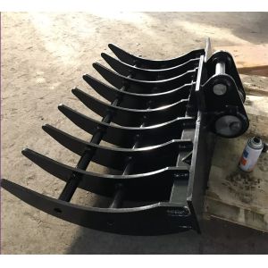 OEM Excavator Rake Attachment For Land Clearing And Collection Demolition Debris