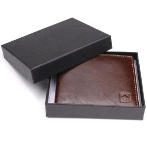 China China factory hot selling wallet gift box  Custom wallet pack box with foil stamping logo on sale