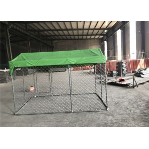 7.5ft x 7.5ft x 6ft chain mesh temporary dog kennel fence OD 32mm pipes