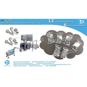 Screw counting and packing machine with two vibration bowls