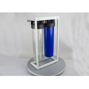 Floor mount 20'' big blue whole house water filter housings 1'' port with two