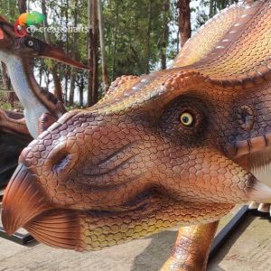 Resin Protoceratops Large Fiberglass Animal Statues Dinosaur Smooth Surface