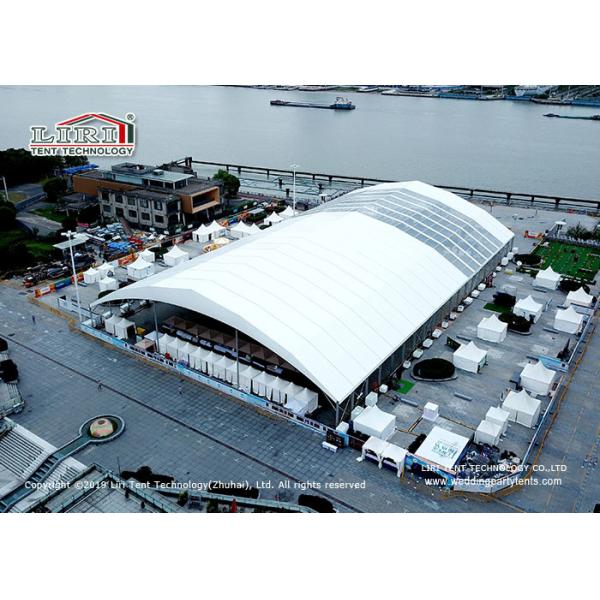 Quality UV Resistant PVC Polygon Tent  ,  Clear Span Big Exhibition Tent With Frame Structure wholesale