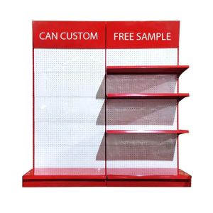 Factory customized color size metal heavy duty minimarket blue shelves wall