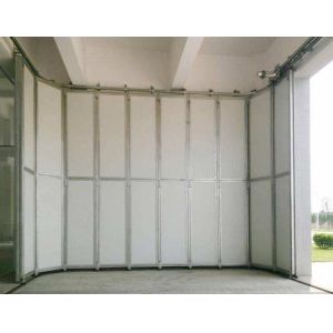 Side Sliding Insulated Garage Door 25m / S With Vision Windows And Wicket