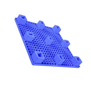 1000 X 1000 X 140 Flat Top Plastic Pallets Nestable Blue HDPE 600kg Load