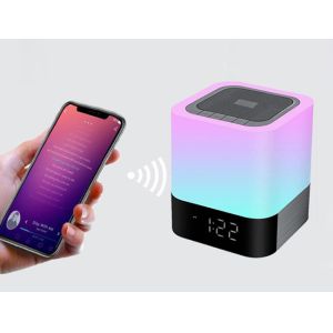 Colorful Bedside LED Light Bluetooth Speaker Portable Touch Sensor Built - In