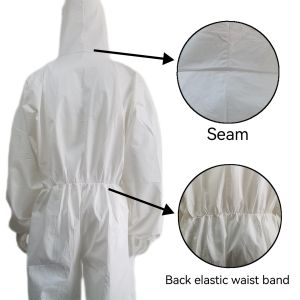 High Production Ability Microporous Isolation Hooded Coveralls Without Stick