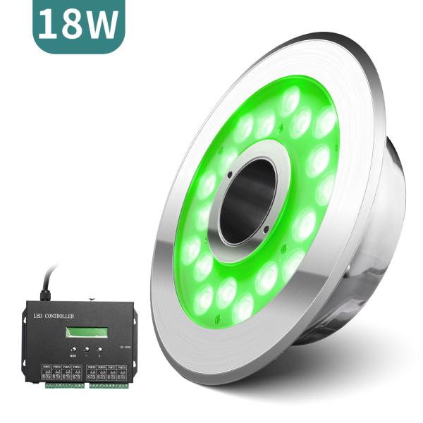 Quality IK10 600LM LED Fountain Lights DMX512 Control 18W RGB wholesale