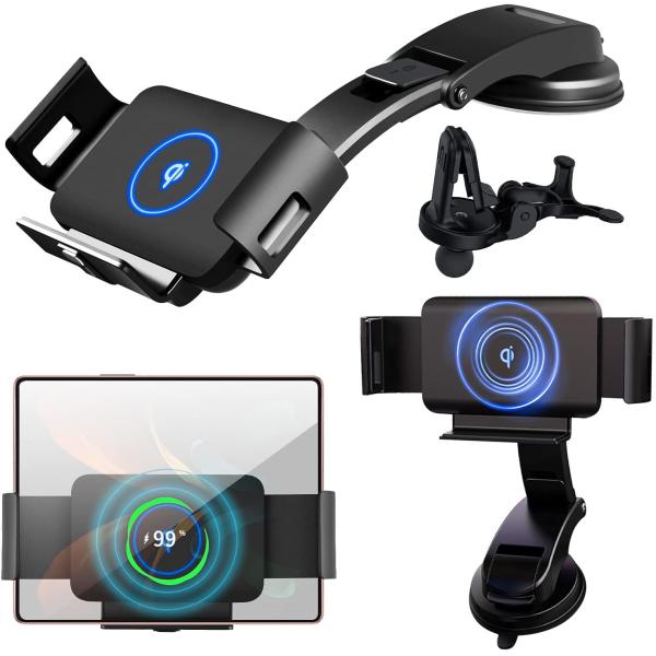 Quality 15W 9V Qi Wireless Car Charger Mount Holder 6MM For Galaxy Z Flip 3 wholesale