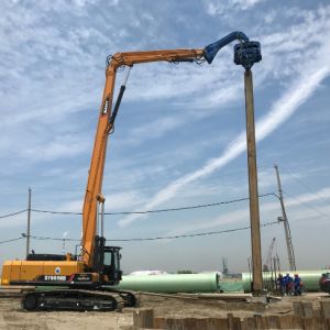 No Pollution Hydraulic Sheet Pile Driver 2700kg Hammer Weight Easy Maintenance