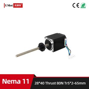 15-45g.cm2 Rotor Inertia Nema 11 Micro Linear Actuator Stepper Motor With Lead
