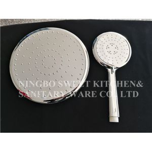 China Hot sell Double face Chrome plating shower head hand shower set square overhead shower rain shower kit on sale