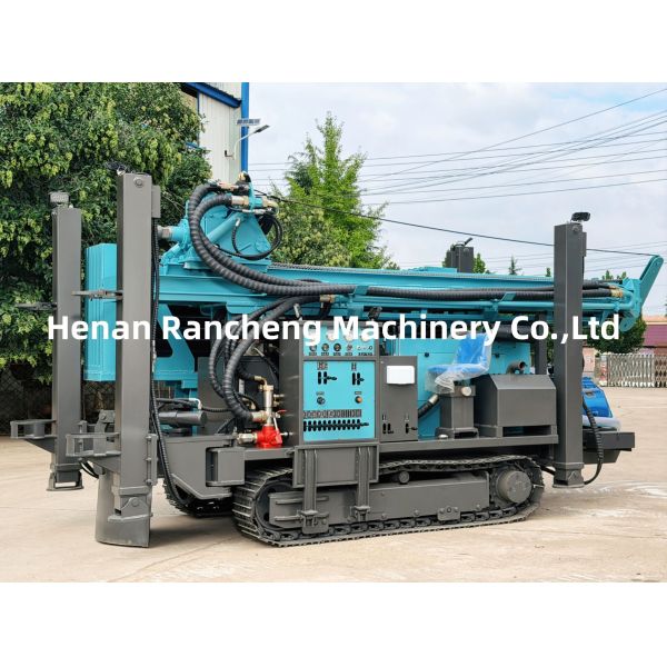 Latest Upgrade RCF350C 350m Steel Track Water Well Drilling Machine With Pipe Rack