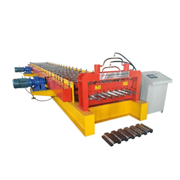 Steel Profile Corrugated Metal Floor Deck Machine With 23 Rollers , Longlife