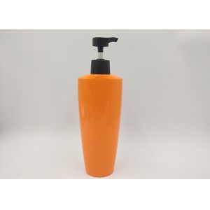 Oval Orange PET Plastic Cosmetic Bottles Empty Lotion Soap Bottle Gloss Surface
