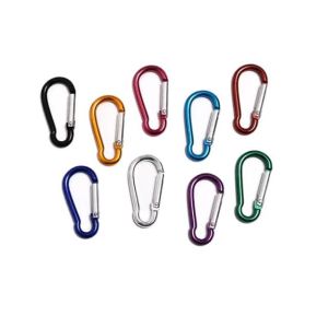 Multicolored Pear Shaped Aluminum Carabiner Camping Keychain Backpack Snap Hook