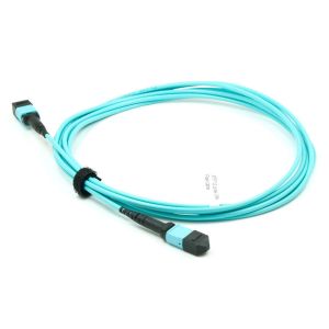 Data Center Solution MTP MPO Cable OM3 Fiber Optic Patch Cord For FTTX
