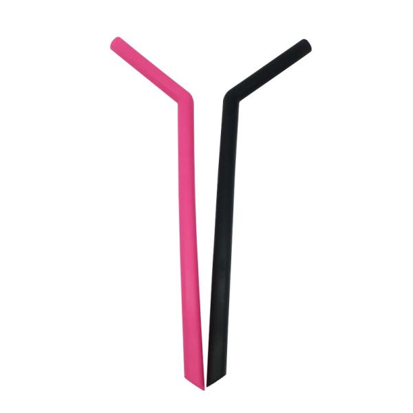 Quality 8.5mm Mouth Reusable Silicone Straws, Thick Silicone Non Plastic Straws With Cleaner Brush wholesale