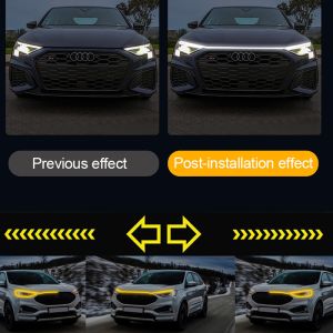 12V DIY Car Hood Flexible Led Strip Light White Daytime Running Lights