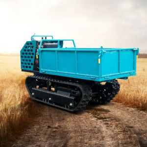 New 0.8 tons Crawler Dumper Truck Diesel Portable Mobile Blue For Muddy ground