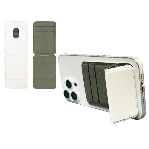 PU Leather Blank Sublimation Phone Card Holder Magnetic Phone Stand Wallet Bag Card Holder