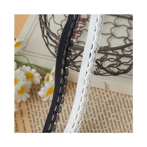 Head Light Occasion 1.5cm Weaved Eyebow Edge Polyester Elastic Bra Strap Ribbon For Garment Accessories
