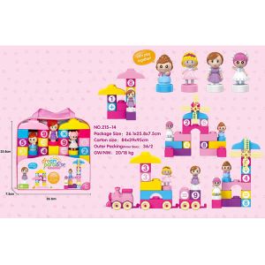 72 Pcs Plastic DIY Building Blocks Educational Toys W / Train Numerals 4