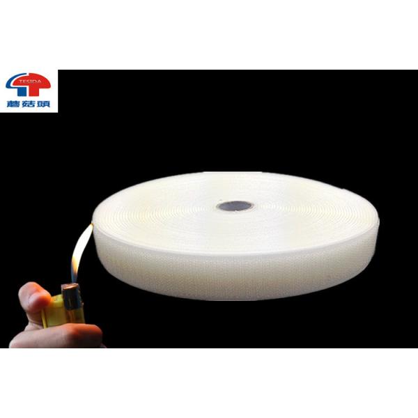 Quality White Fire Retardant Hook And Loop Roll 10Mm - 150Mm , Sew On Hook & Loop Tape wholesale