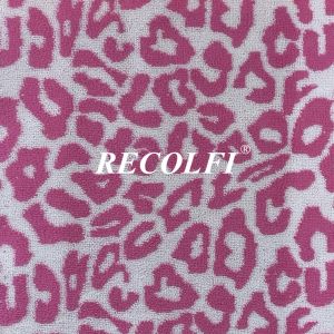 135cm Leopard Prining Activewear Knit Fabric Sustainable Swim Towelling Fabric