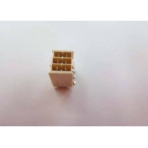 2.54mm Wafer 2*3P SMT W/T Latch Wire To Board Connector W/O Cut Brass