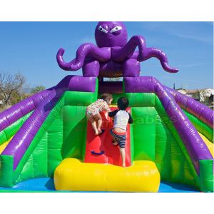 Octopus Jumping Bouncer Inflatable Bounce House With Water Slides