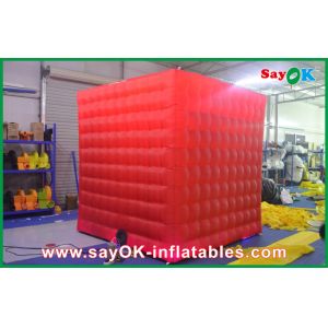 Inflatable Cube Tent Red 2 Door Inflatable Photo Booth With Top Opening