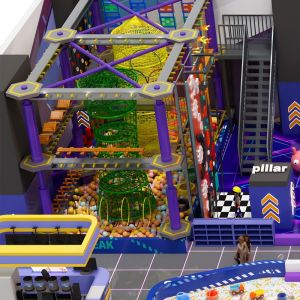 Ball Pool Space Themed Indoor Playground Funny With Slide And Interactive