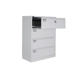 Cold Rolled Steel Four Drawers Storage Cabinet Cyber Lock Lateral Metal
