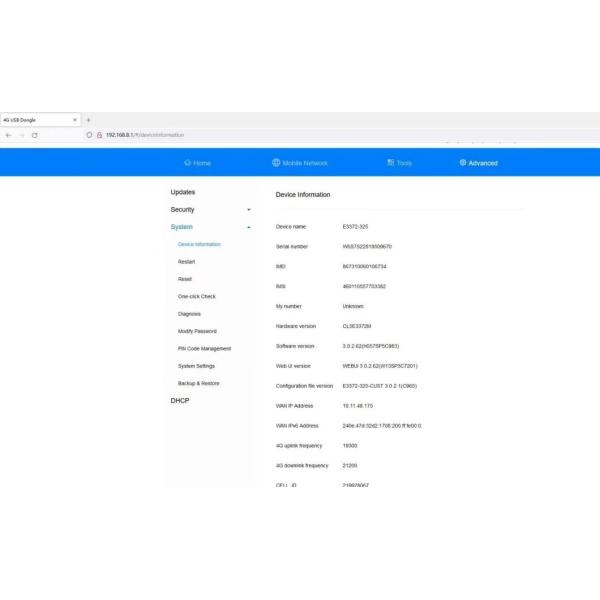 Unlocked Huawei E3372-325 4G USB Dongle White Works with Any Network SIM Card Worldwide