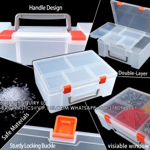 Organizer Storage Containers Tool Box With Adjustable Dividers For Beads, Crafts